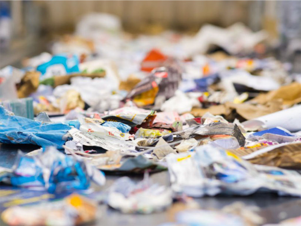 Digital watermark detection, packaging at a Berry recycling facility